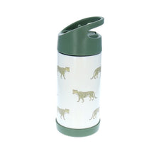 Load image into Gallery viewer, Khaki Leopard Insulated Water Bottle