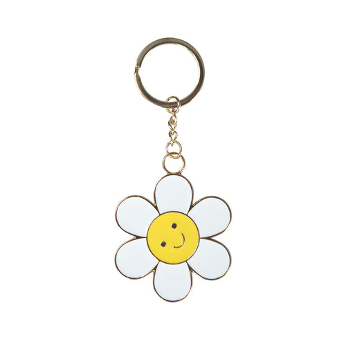 Daisy Enamel Keyring