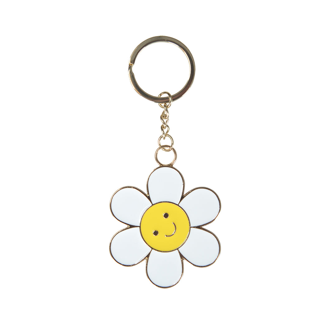 Daisy Enamel Keyring