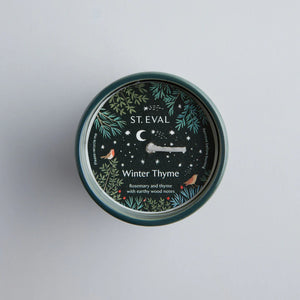 Winter Thyme Forest Green Pot Candle