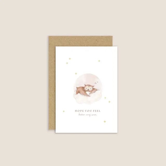 Hope You Feel Better Owl Card