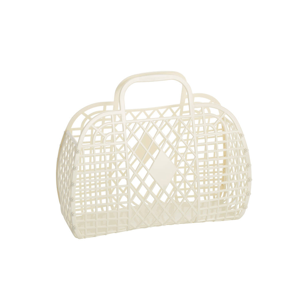 Small Retro Basket Jelly Bag: Cream