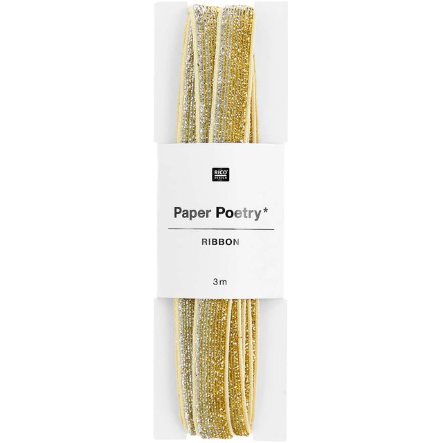 Silver & Gold Glitter Ribbon
