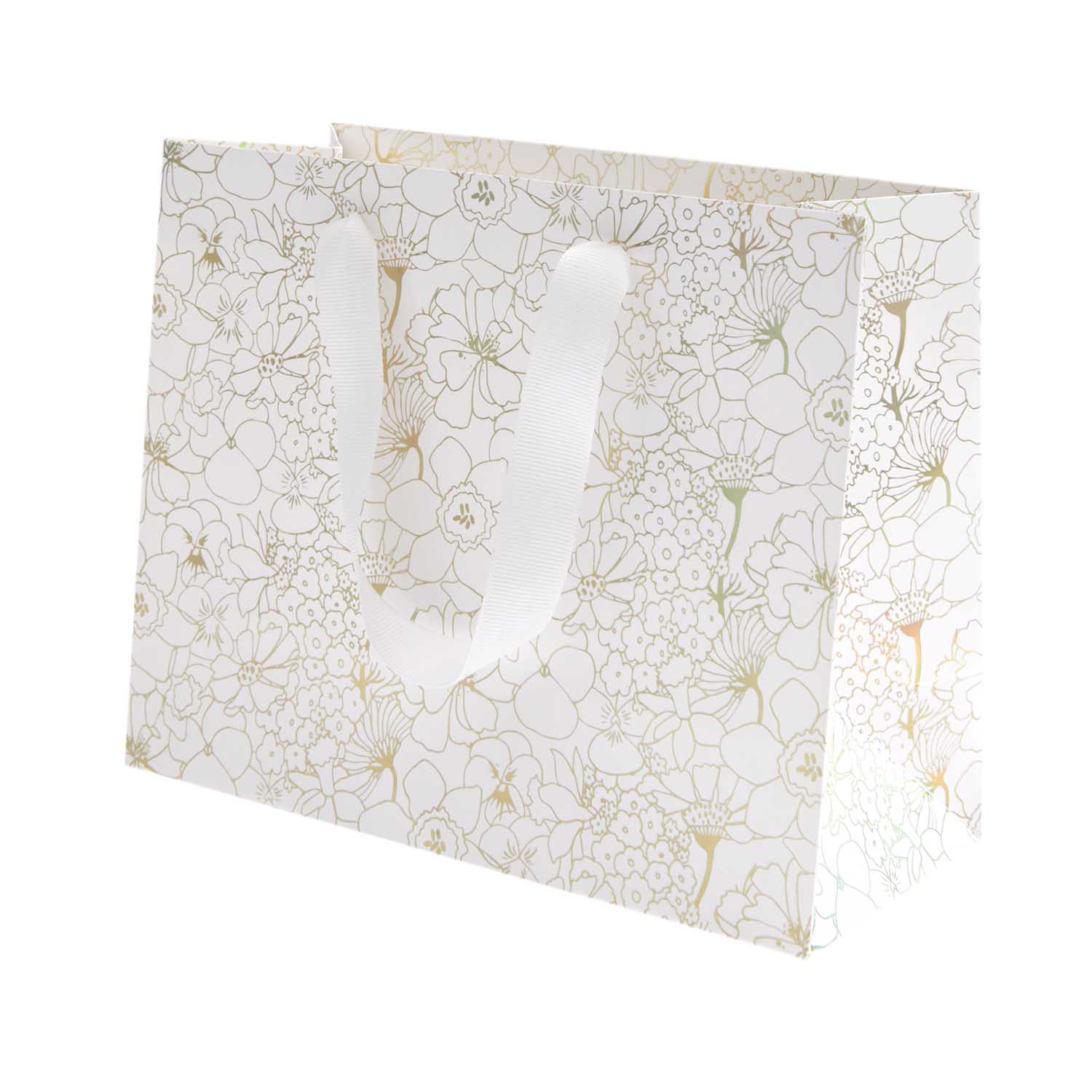 Cream Floral Gift Bag