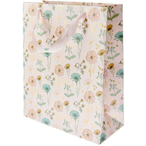 Large Pink Meadow Gift Bag