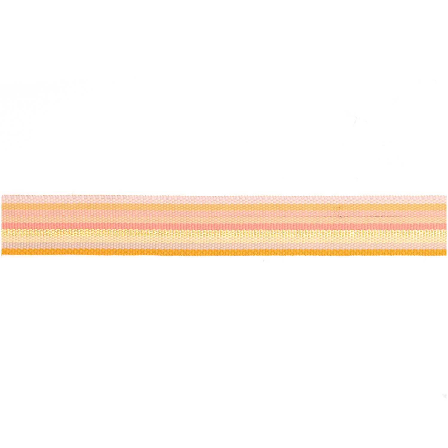 Orange Multi Stripe Woven Ribbon