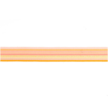 Orange Multi Stripe Woven Ribbon
