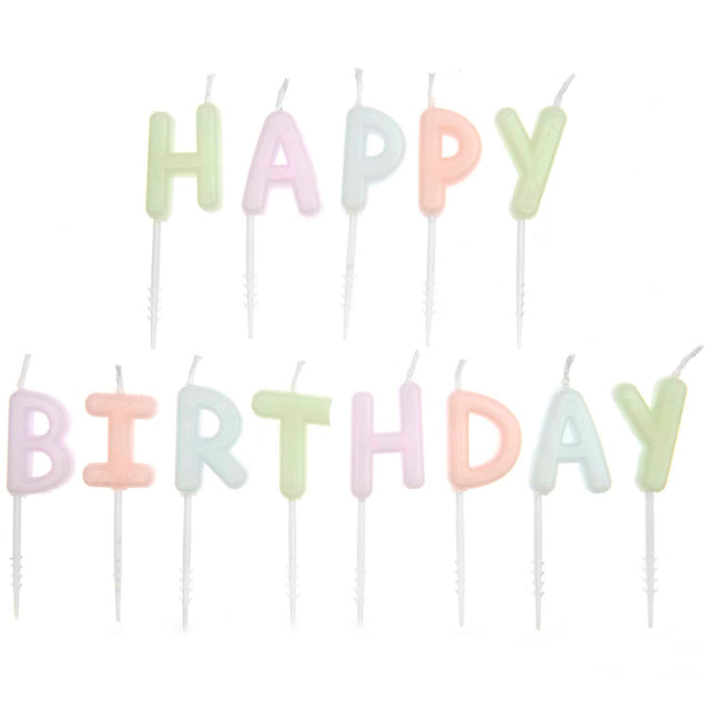 Happy Birthday Pastel Candles