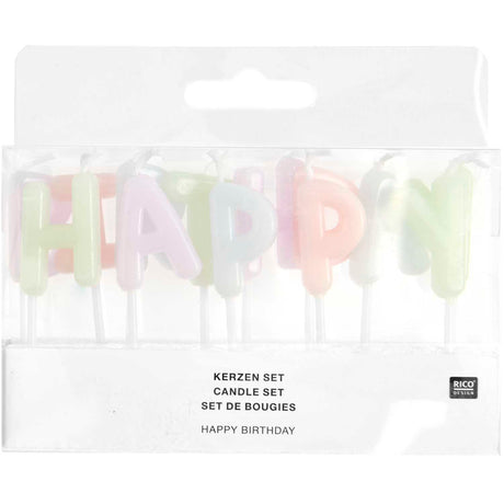 Happy Birthday Pastel Candles