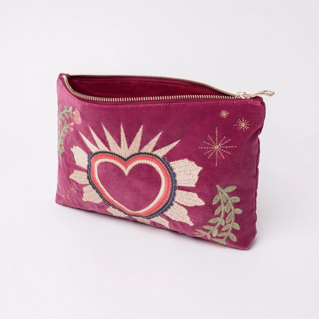 Sacred Heart Dry Rose Everyday Pouch