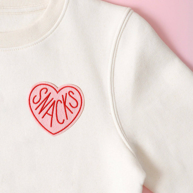 Heart Snacks Embroidered Patch