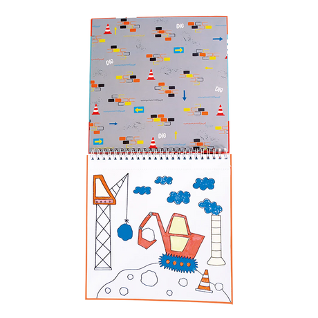 Mess Free Construction Colouring Pad