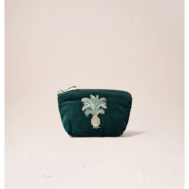 Pineapples Velvet Coin Purse