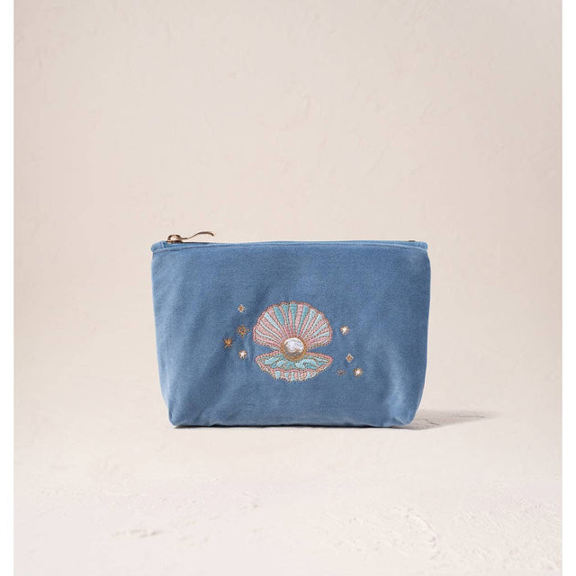 Pearl Shell Blue Mini Pouch