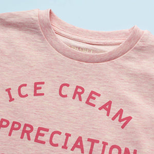 Heather Pink Ice Cream Appreciation Society Kid's T-shirt