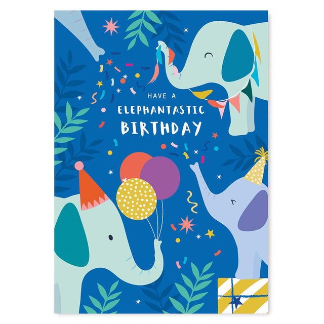 Party Elephants Birthday Card