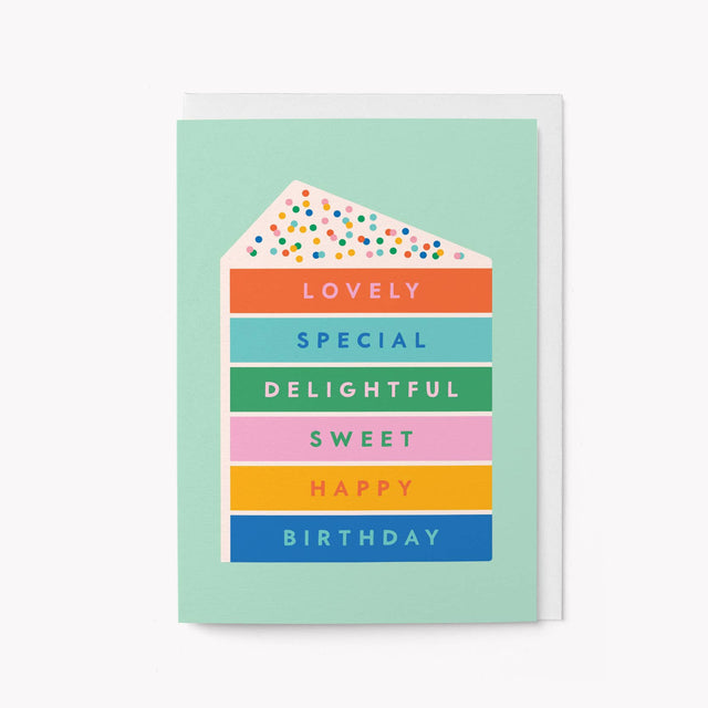 Rainbow Birthday Cake Card
