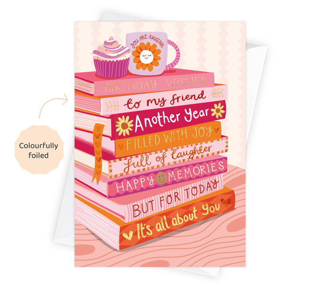 Happy Birthday To My Friend Book Card