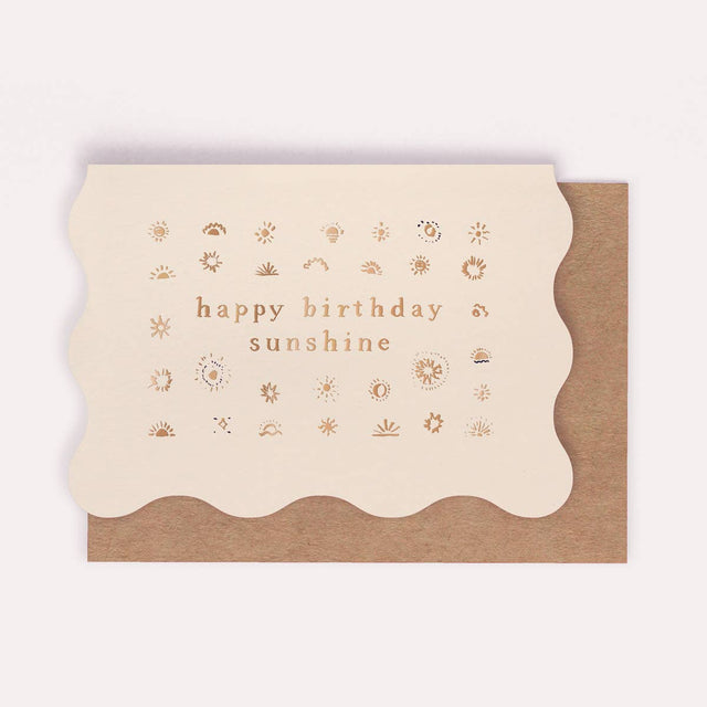 Sunshine Wavy Birthday Card