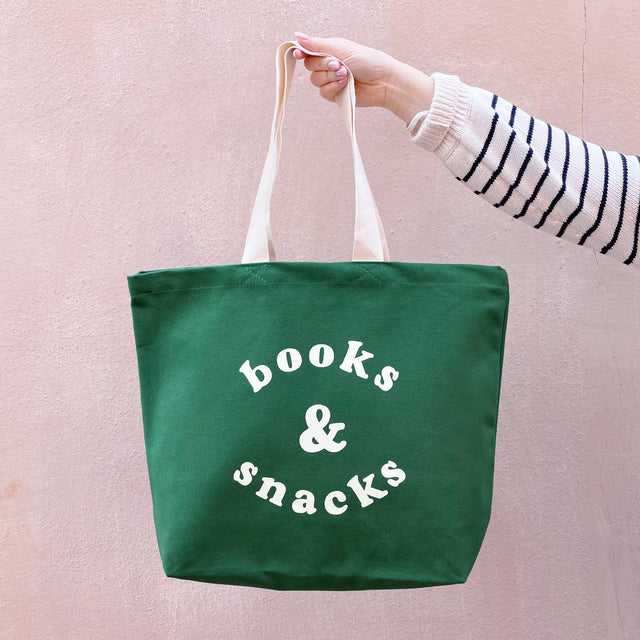 Forest Green Books & Snacks Bag