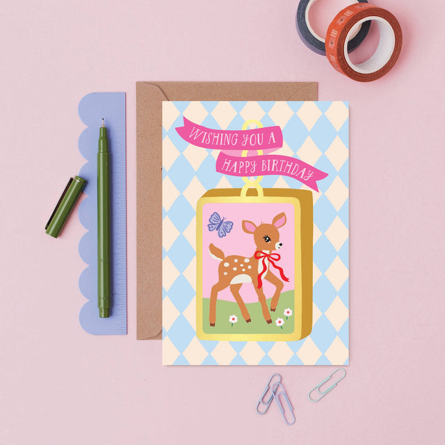Fawn Birthday Card