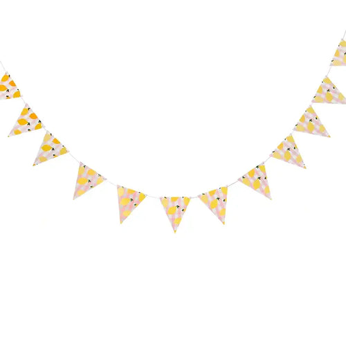 Lemon & Gingham Flag Bunting