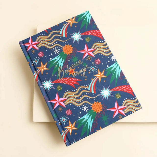 Large Navy Shooting Star Notebook