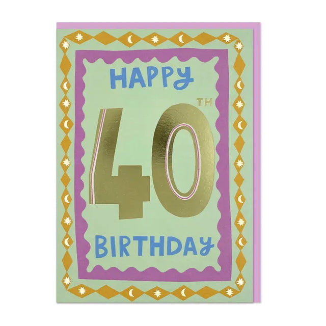 40th Whimsy Birthday Card