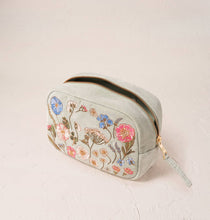 Load image into Gallery viewer, Pressed Flowers Velvet Makeup Bag