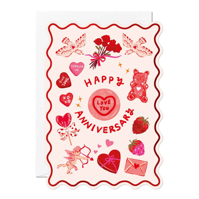 Anniversary Wavy Card