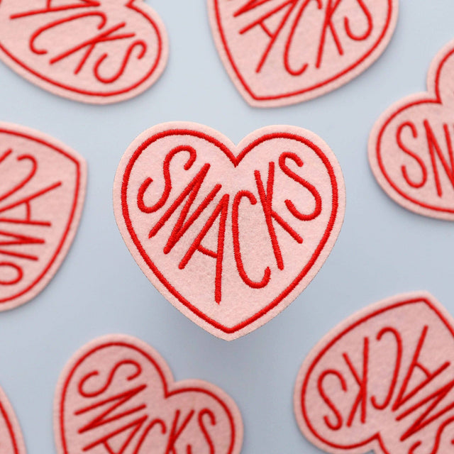 Heart Snacks Embroidered Patch