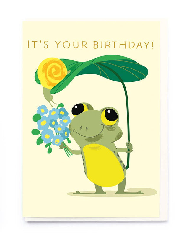 Frog & Snail Birthday Card