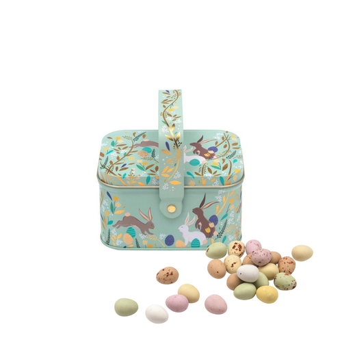 Easter Basket With Chocolate Eggs
