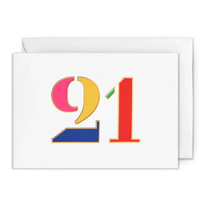 Age 21 Rainbow Birthday Card