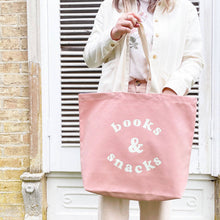 Load image into Gallery viewer, Pink Books &amp; Snacks Bag