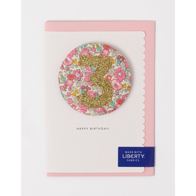 Age 3 Liberty Birthday Badge  Betsy Ann Card