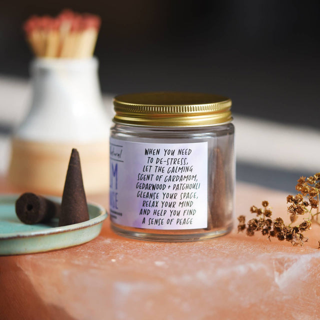 Calm Incense Jar of Incense Cones