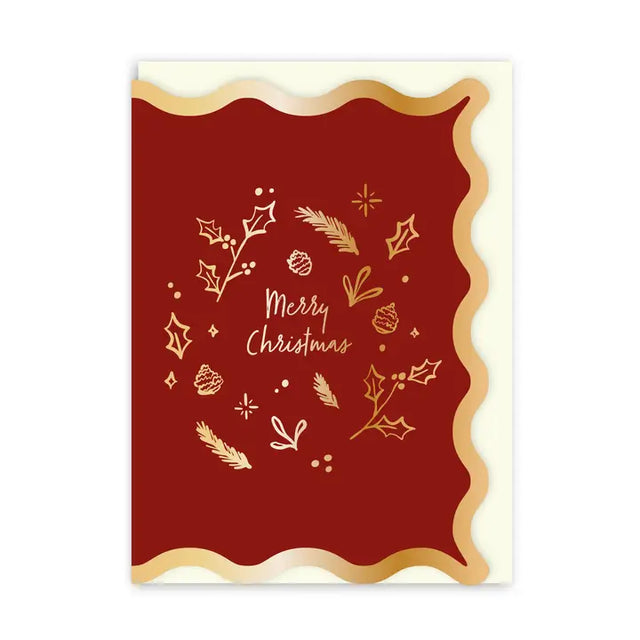 Merry Christmas Holly Card