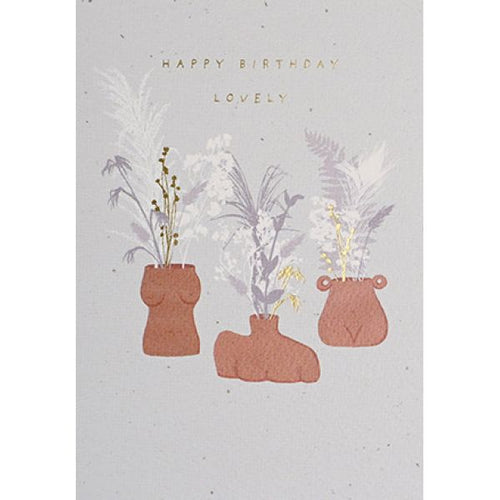 Lovely Birthday Vases Card