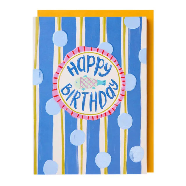 Fish Spots & Stripes Birthday Card
