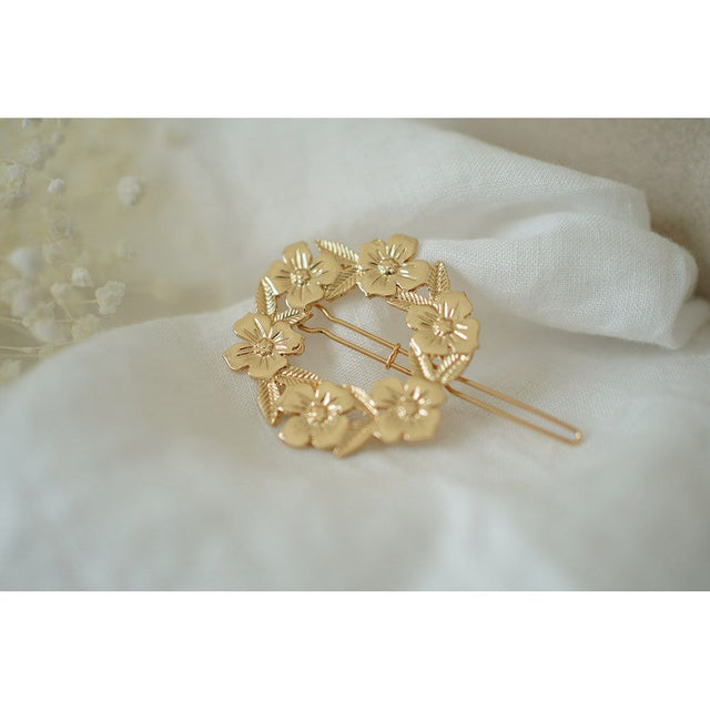 Gold Flower Crown Clip