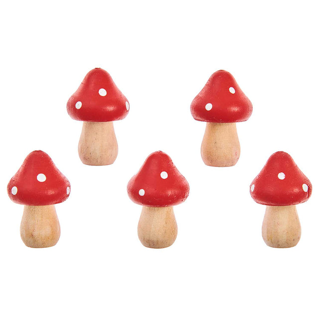 Wooden Mushroom Decorations