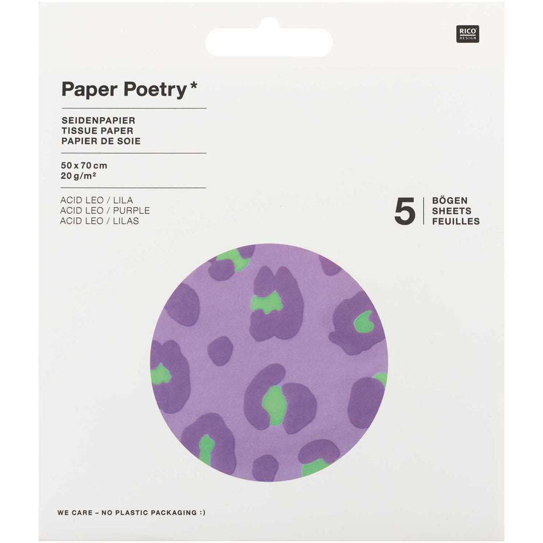 Purple Leopard Print Tissue Paper