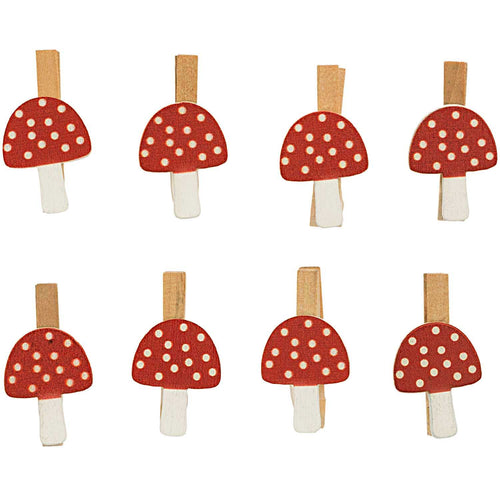 Red & White Toadstool Pegs