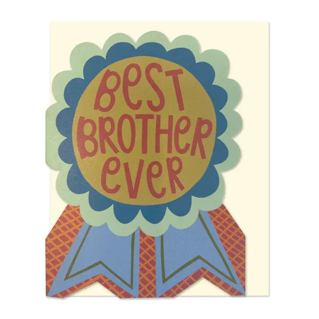 Mini Best Brother Ever Rosette Card