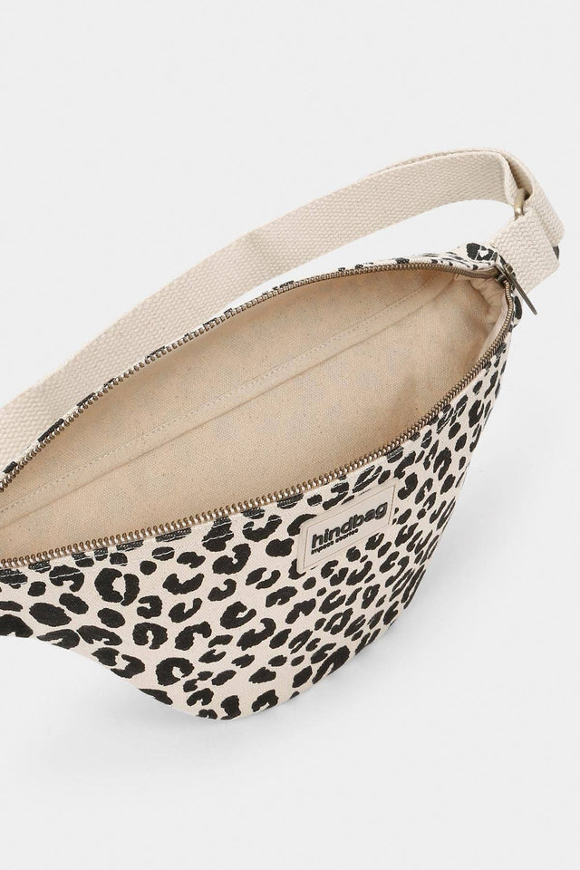 Olivia Cross Body Bag:  Leopard Off-White