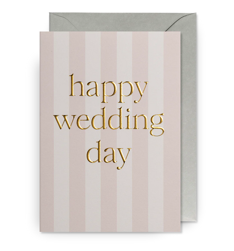 Pastel Striped Wedding Card