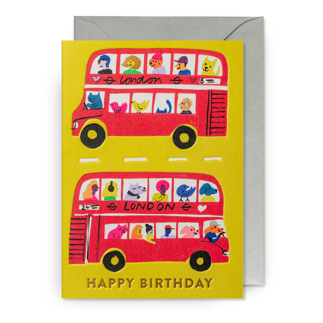 London Buses Birthday Card