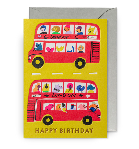 London Buses Birthday Card