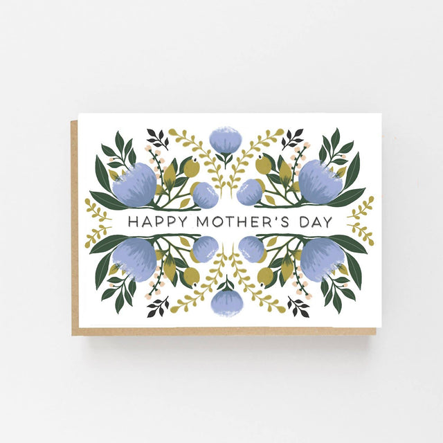 Blue Floral Mother’s Day Card